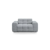 Kendal 2-Sitzer Sofa mit Bezug aus Strukturierter Stoff (Ota10) in Platinum, 156x103 cm – Bild 1