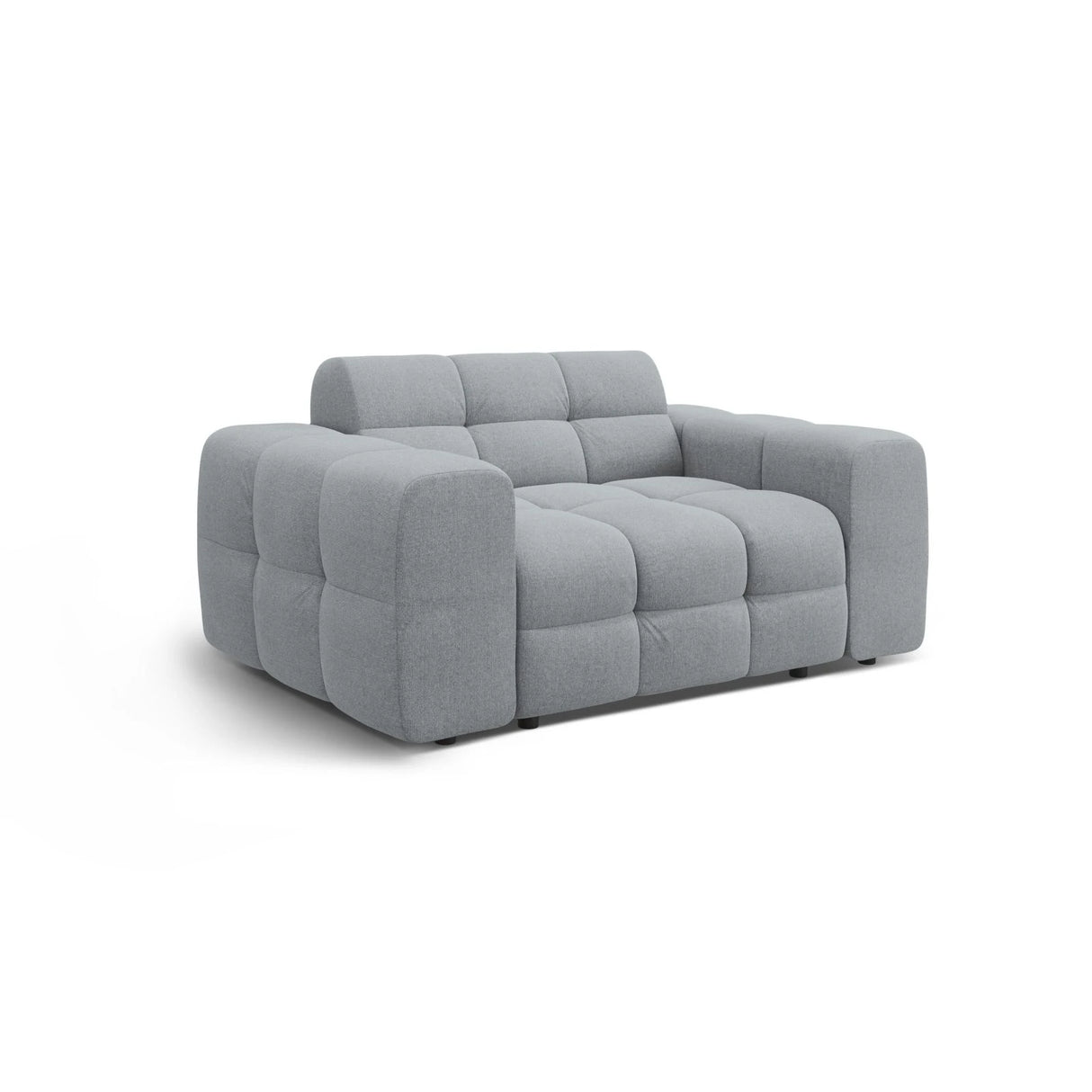 Kendal 2-Sitzer Sofa mit Bezug aus Strukturierter Stoff (Ota10) in Platinum, 156x103 cm – Bild 4