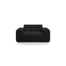 Kendal 2-Sitzer Sofa mit Bezug aus Strukturierter Stoff (Ota12) in Schwarz, 156x103 cm – Bild 1