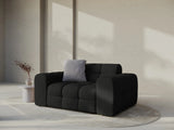 Kendal 2-Sitzer Sofa mit Bezug aus Strukturierter Stoff (Ota12) in Schwarz, 156x103 cm – Bild 2
