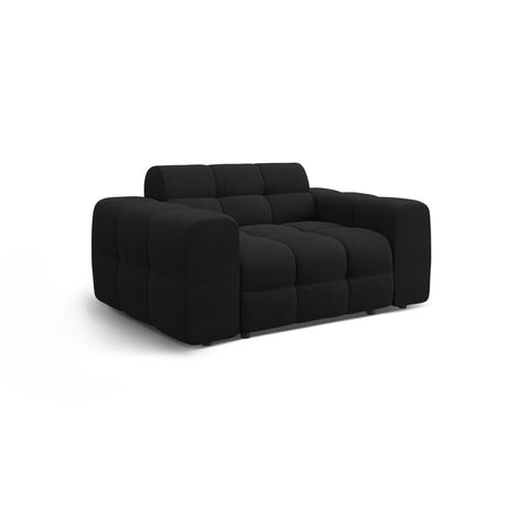Kendal 2-Sitzer Sofa mit Bezug aus Strukturierter Stoff (Ota12) in Schwarz, 156x103 cm – Bild 4