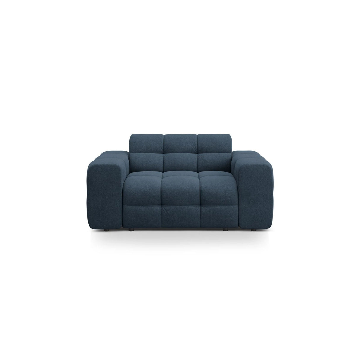 Kendal 2-Sitzer Sofa mit Bezug aus Strukturierter Stoff (Ota18) in Marineblau, 156x103 cm – Bild 1