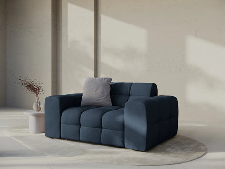 Kendal 2-Sitzer Sofa mit Bezug aus Strukturierter Stoff (Ota18) in Marineblau, 156x103 cm – Bild 2
