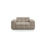 Kendal 2-Sitzer Sofa mit Bezug aus Strukturierter Stoff (Ota7) in Dunkelbeige, 156x103 cm – Bild 1