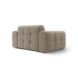 Kendal 2-Sitzer Sofa mit Bezug aus Strukturierter Stoff (Ota7) in Dunkelbeige, 156x103 cm – Bild 5