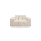 Kendal 2-Sitzer Sofa mit Bezug aus Strukturierter Stoff (Ota8) in Beige, 156x103 cm – Bild 1