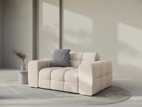 Kendal 2-Sitzer Sofa mit Bezug aus Strukturierter Stoff (Ota8) in Beige, 156x103 cm – Bild 2