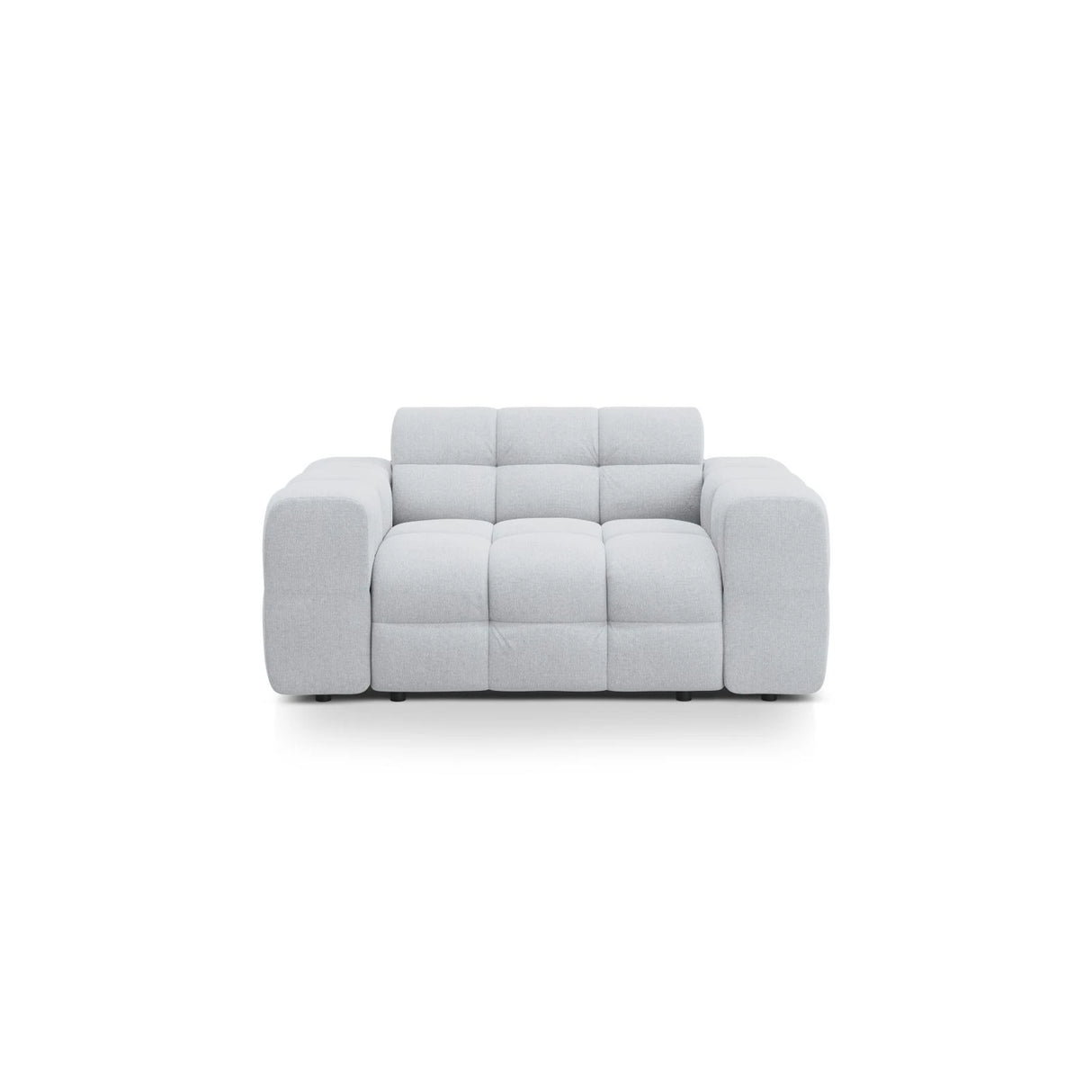 Kendal 2-Sitzer Sofa mit Bezug aus Strukturierter Stoff (Ota9) in Hellgrau, 156x103 cm – Bild 1