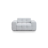 Kendal 2-Sitzer Sofa mit Bezug aus Strukturierter Stoff (Ota9) in Hellgrau, 156x103 cm – Bild 1
