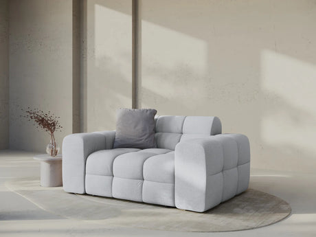 Kendal 2-Sitzer Sofa mit Bezug aus Strukturierter Stoff (Ota9) in Hellgrau, 156x103 cm – Bild 2