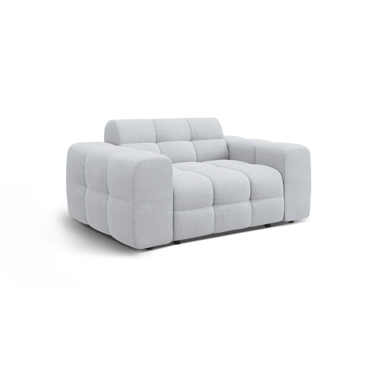 Kendal 2-Sitzer Sofa mit Bezug aus Strukturierter Stoff (Ota9) in Hellgrau, 156x103 cm – Bild 4