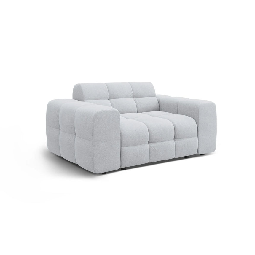Kendal 2-Sitzer Sofa mit Bezug aus Strukturierter Stoff (Ota9) in Hellgrau, 156x103 cm – Bild 4