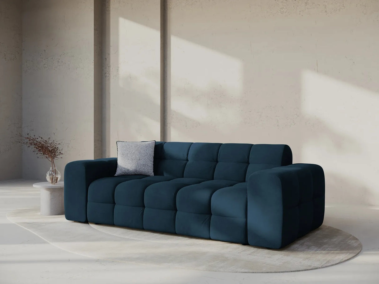 Kendal 3-Sitzer Sofa mit Bezug aus Samt (Ma2211) in Marineblau, 222x103 cm – Bild 2