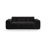 Kendal 3-Sitzer Sofa mit Bezug aus Samt (Ma2219) in Schwarz, 222x103 cm – Bild 1