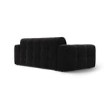 Kendal 3-Sitzer Sofa mit Bezug aus Samt (Ma2219) in Schwarz, 222x103 cm – Bild 5