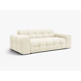 Kendal 3-Sitzer Sofa mit Bezug aus Samt (Ma2256) in Elfenbein, 222x103 cm – Bild 4