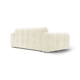 Kendal 3-Sitzer Sofa mit Bezug aus Samt (Ma2256) in Elfenbein, 222x103 cm – Bild 5