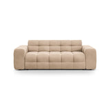 Kendal 3-Sitzer Sofa mit Bezug aus Samt (Ma2282) in Almond Beige, 222x103 cm – Bild 1