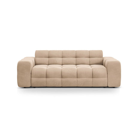 Kendal 3-Sitzer Sofa mit Bezug aus Samt (Ma2282) in Almond Beige, 222x103 cm – Bild 1