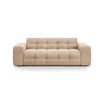 Kendal 3-Sitzer Sofa mit Bezug aus Samt (Ma2282) in Almond Beige, 222x103 cm – Bild 1