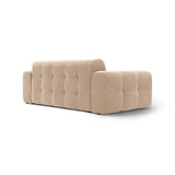Kendal 3-Sitzer Sofa mit Bezug aus Samt (Ma2282) in Almond Beige, 222x103 cm – Bild 5