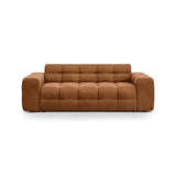 Kendal 3-Sitzer Sofa mit Bezug aus Samt (Ma2286) in Camel, 222x103 cm – Bild 1