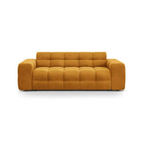 Kendal 3-Sitzer Sofa mit Bezug aus Samt (Ma2288) in Mustard, 222x103 cm – Bild 1