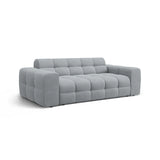 Kendal 3-Sitzer Sofa mit Bezug aus Strukturierter Stoff (Ota10) in Platinum, 222x103 cm – Bild 4