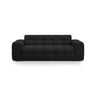 Kendal 3-Sitzer Sofa mit Bezug aus Strukturierter Stoff (Ota12) in Schwarz, 222x103 cm – Bild 1