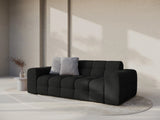 Kendal 3-Sitzer Sofa mit Bezug aus Strukturierter Stoff (Ota12) in Schwarz, 222x103 cm – Bild 2