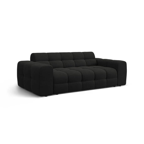 Kendal 3-Sitzer Sofa mit Bezug aus Strukturierter Stoff (Ota12) in Schwarz, 222x103 cm – Bild 4