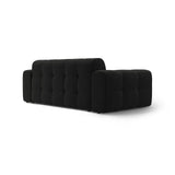 Kendal 3-Sitzer Sofa mit Bezug aus Strukturierter Stoff (Ota12) in Schwarz, 222x103 cm – Bild 5
