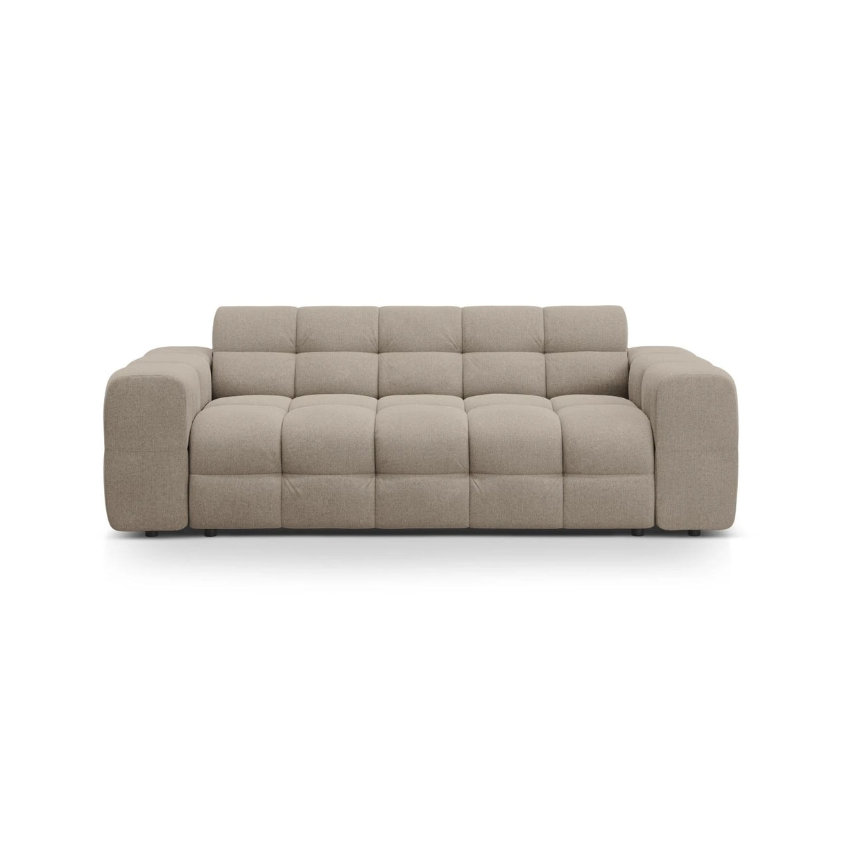 Kendal 3-Sitzer Sofa mit Bezug aus Strukturierter Stoff (Ota7) in Dunkelbeige, 222x103 cm – Bild 1