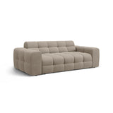Kendal 3-Sitzer Sofa mit Bezug aus Strukturierter Stoff (Ota7) in Dunkelbeige, 222x103 cm – Bild 4