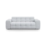 Kendal 3-Sitzer Sofa mit Bezug aus Strukturierter Stoff (Ota9) in Hellgrau, 222x103 cm – Bild 1