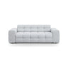 Kendal 3-Sitzer Sofa mit Bezug aus Strukturierter Stoff (Ota9) in Hellgrau, 222x103 cm – Bild 1