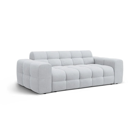 Kendal 3-Sitzer Sofa mit Bezug aus Strukturierter Stoff (Ota9) in Hellgrau, 222x103 cm – Bild 4