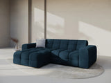 Kendal 4-Sitzer Ecksofa Links, mit Bezug aus Samt (Ma2211) in Marineblau, 256x173 cm – Bild 2