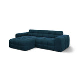 Kendal 4-Sitzer Ecksofa Links, mit Bezug aus Samt (Ma2211) in Marineblau, 256x173 cm – Bild 4