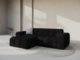 Kendal 4-Sitzer Ecksofa Links, mit Bezug aus Samt (Ma2219) in Schwarz, 256x173 cm – Bild 2