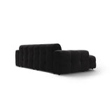 Kendal 4-Sitzer Ecksofa Links, mit Bezug aus Samt (Ma2219) in Schwarz, 256x173 cm – Bild 5