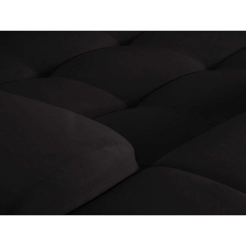 Kendal 4-Sitzer Ecksofa Links, mit Bezug aus Samt (Ma2219) in Schwarz, 256x173 cm – Bild 7