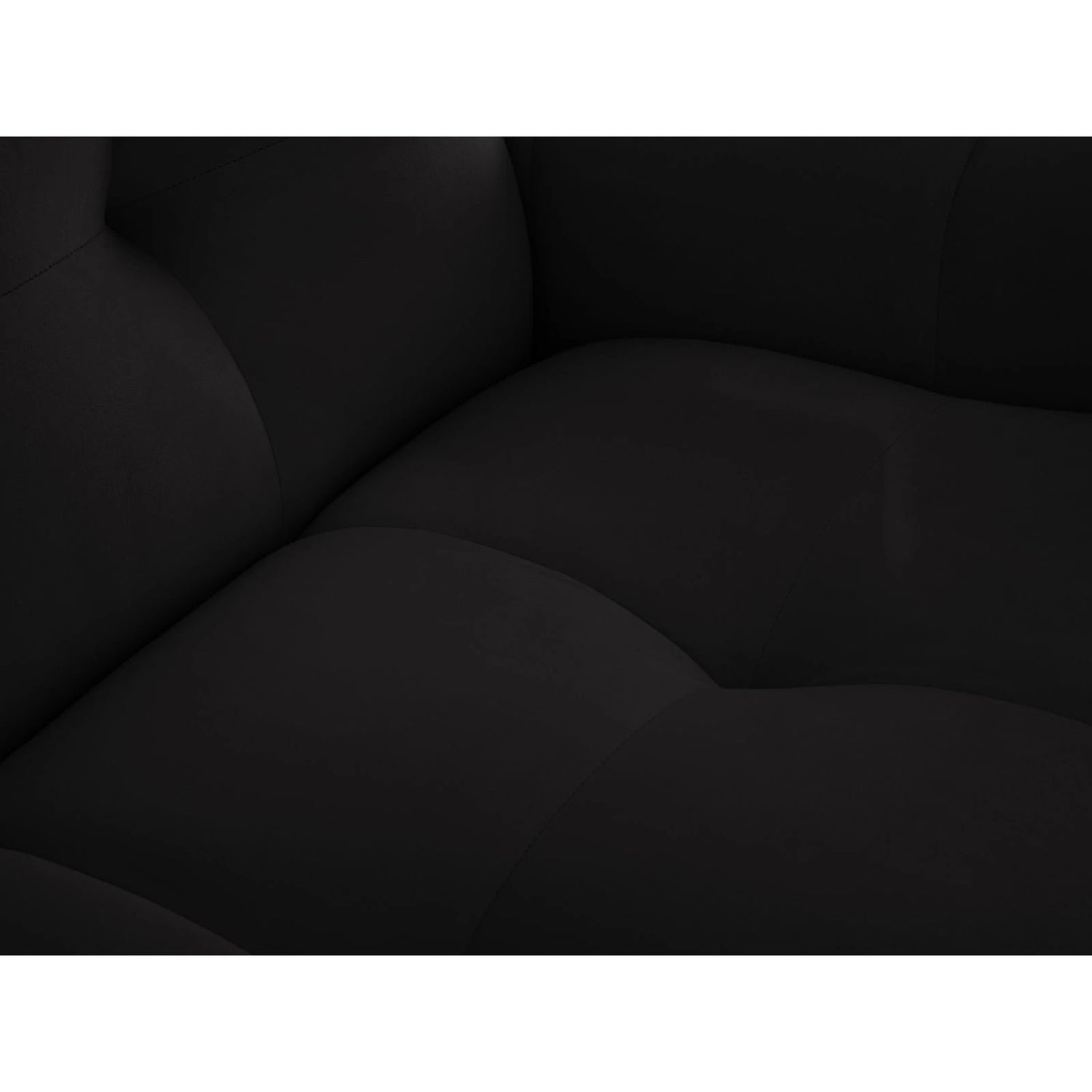 Kendal 4-Sitzer Ecksofa Links, mit Bezug aus Samt (Ma2219) in Schwarz, 256x173 cm – Bild 8