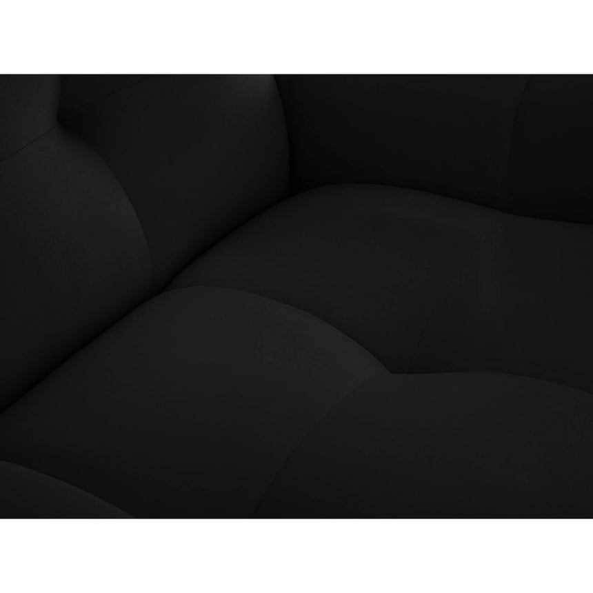 Kendal 4-Sitzer Ecksofa Links, mit Bezug aus Samt (Ma2219) in Schwarz, 256x173 cm – Bild 8