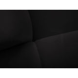 Kendal 4-Sitzer Ecksofa Links, mit Bezug aus Samt (Ma2219) in Schwarz, 256x173 cm – Bild 9