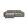 Kendal 4-Sitzer Ecksofa Links, mit Bezug aus Samt (Ma2241) in Dunkelgrau, 256x173 cm – Bild 1
