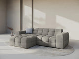 Kendal 4-Sitzer Ecksofa Links, mit Bezug aus Samt (Ma2241) in Dunkelgrau, 256x173 cm – Bild 2