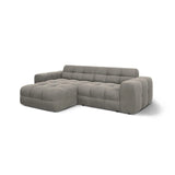 Kendal 4-Sitzer Ecksofa Links, mit Bezug aus Samt (Ma2241) in Dunkelgrau, 256x173 cm – Bild 4