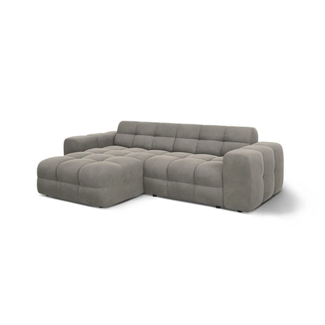 Kendal 4-Sitzer Ecksofa Links, mit Bezug aus Samt (Ma2241) in Dunkelgrau, 256x173 cm – Bild 4
