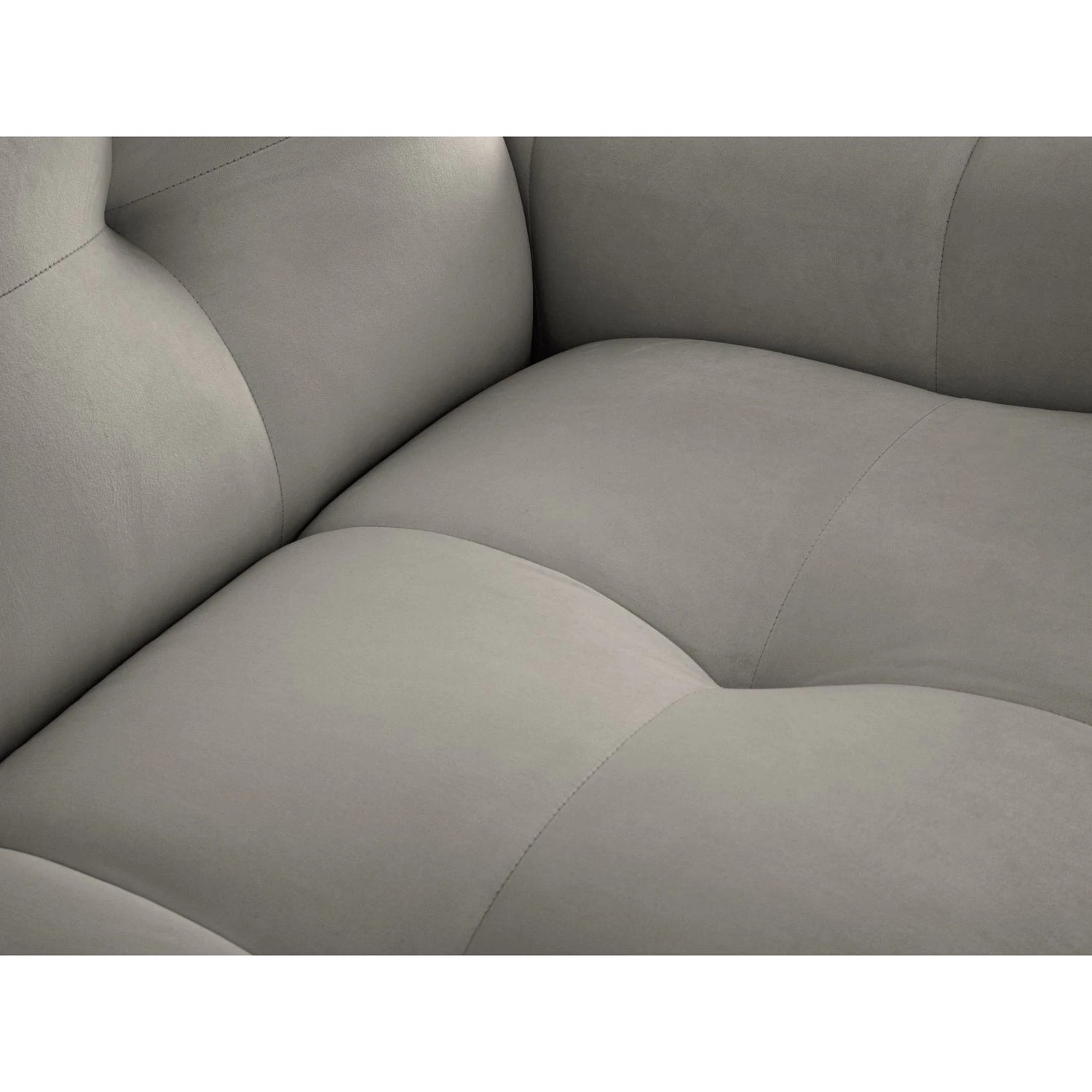 Kendal 4-Sitzer Ecksofa Links, mit Bezug aus Samt (Ma2241) in Dunkelgrau, 256x173 cm – Bild 8